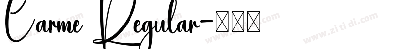 Carme Regular字体转换